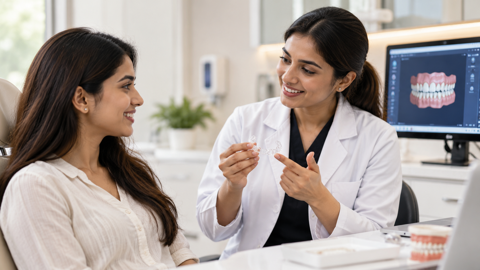 Clear aligner consultation at Gold Dent Care in Alleppey
